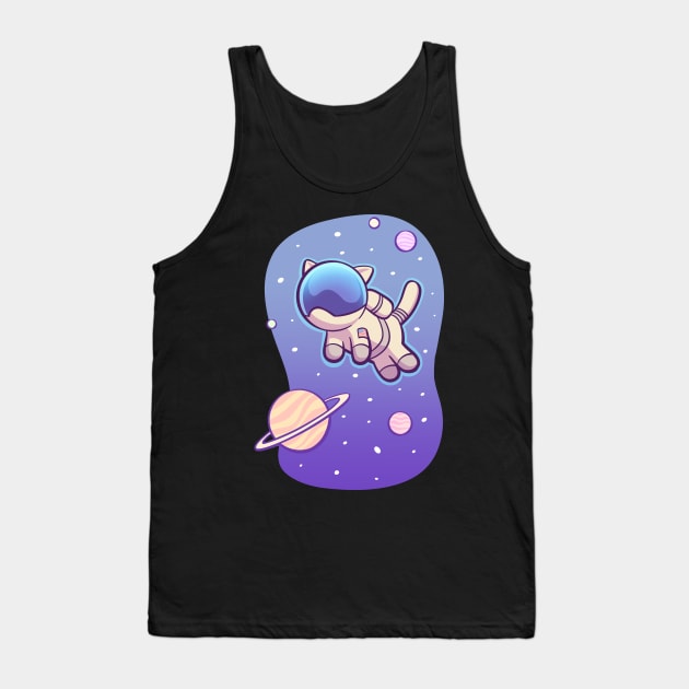 Catstronaut - The Cat Astronaut From Space Tank Top by tommartinart